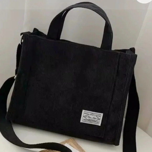 COPY - Corduroy crossbody tote bags. Brown handheld straps or cross body cuite … - Picture 3 of 4